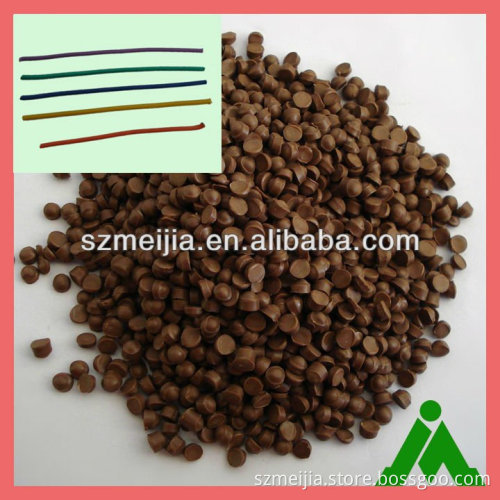 Plastic particles for cable insulation